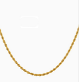 Trendy 18K Gold Plated Stainless Steel Twist Chain Necklace