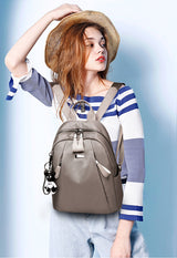 Stylish Women's Backpack in Oxford Cloth for Travel