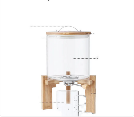 Large-Capacity Glass Rice Storage Jar with Seal