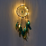 Feather Dream Catcher with LED Lights for Home Decor