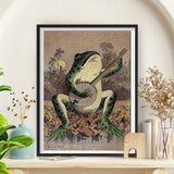 6 pc Casual Guitar Frog Canvas Art for Home Decor