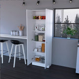 Buxton Rectangle 2-Door Storage Tall Cabinet White