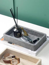 Leather Key Storage Box and Decorative Tray for Entryway