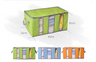 3-Compartment Clothing Organizer Storage Box