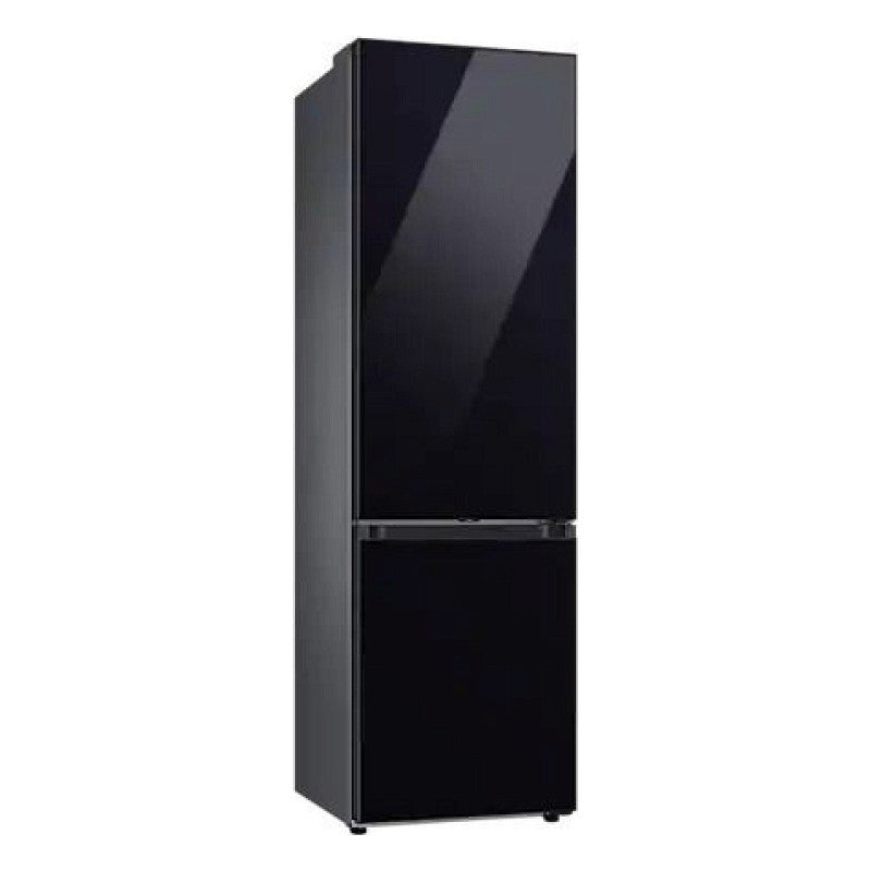 SAMSUNG REFRIGERATOR BESPOKE RB38A, 390L, E, BOTTOM FREEZER, NO FROST, ALL-AROUND COOLING, SPACE MAX, REVERSIBLE DOOR, HxWxD 2.03x0.60x0.66, BLACK GLASS