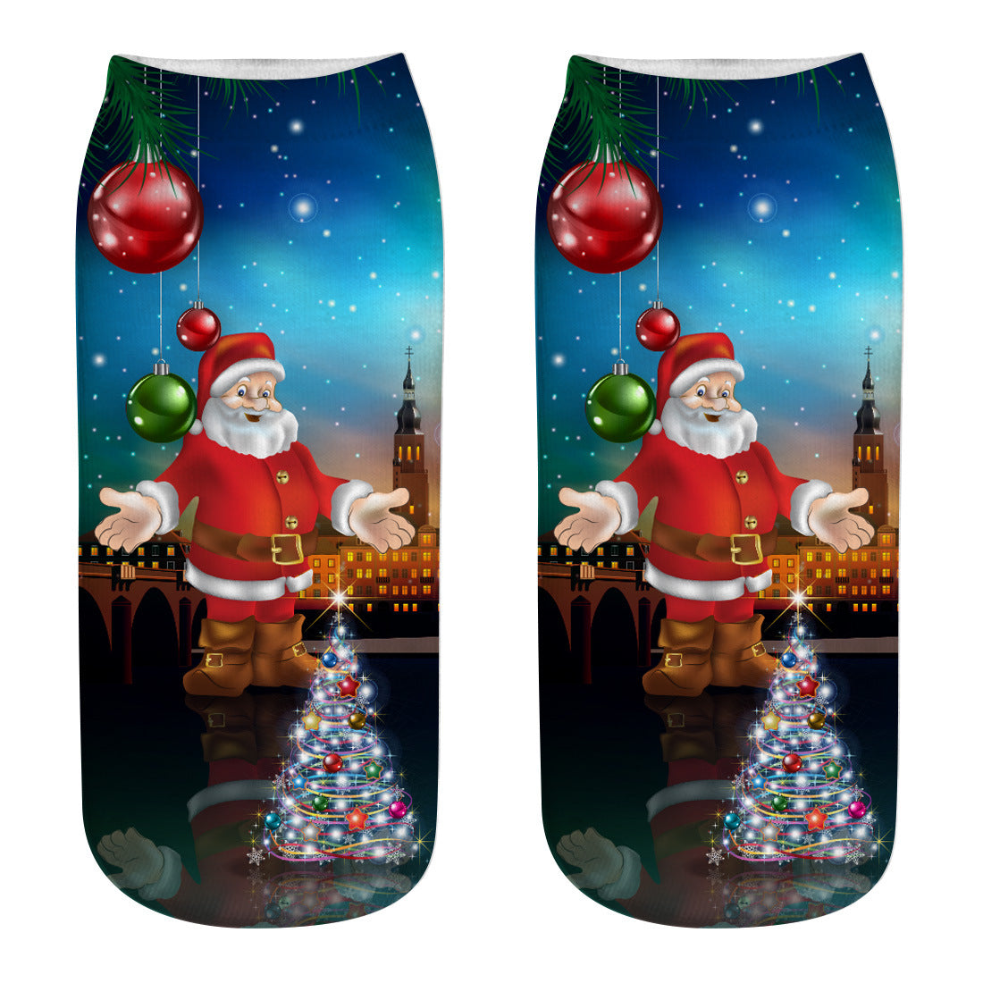 New 3D Printed Christmas Socks for Women