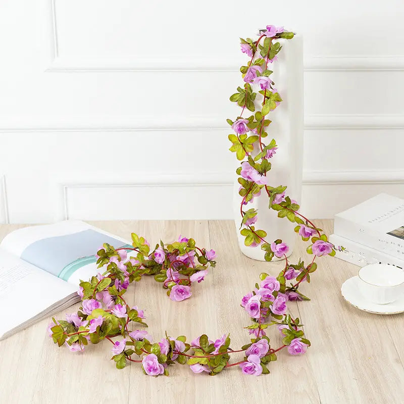 Artificial Pink Rose and Peony Chain for Home Decor