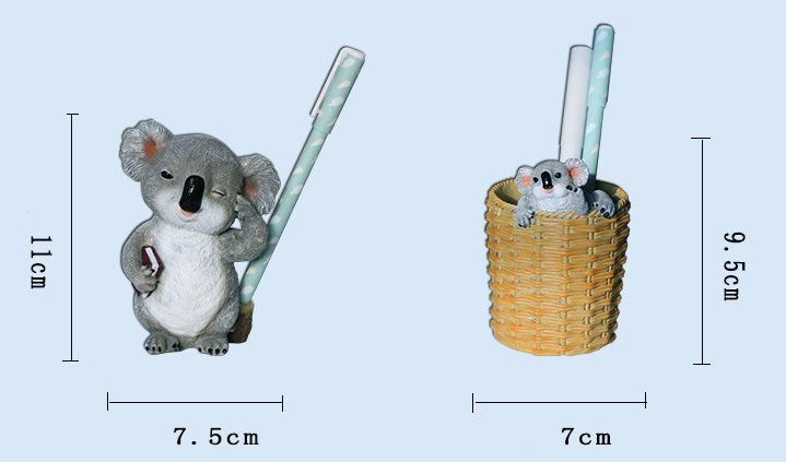 Koala Resin Desk Pen Holder