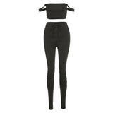Summer Women's Casual Outfit with Off-Shoulder Design