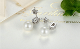 Shell Pearl Earrings, Elegant Jewelry Accessory
