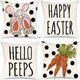 Easter Carrot Pattern Throw Pillowcase for Home Decor