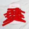Solid Bow Hair Clip Set Of 5