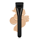 BEAUTYFACTOR Flat Foundation BrushKorean Makeup Brush Spatula Facial Brush for Liquid FoundationPremium Face Makeup Brush for Blending Cream (Black)
