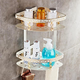 Aluminum Bathroom Shelf with Towel Bar Rack