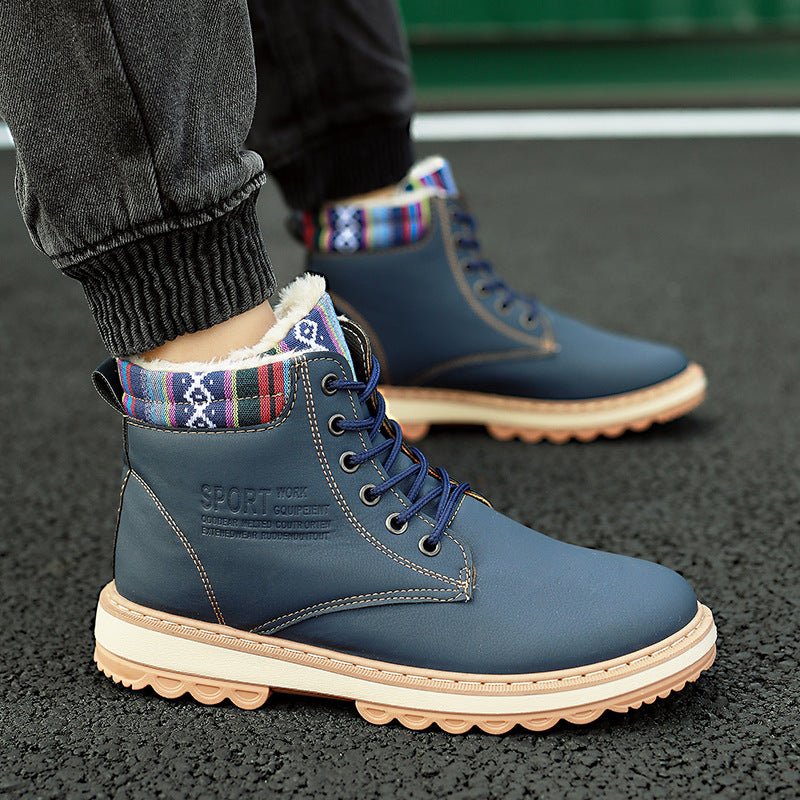 Men's Waterproof High-Top Hiking Boots for Outdoors