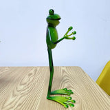 Creative Iron Frog Sculpture for Home and Garden Decor