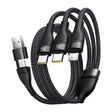 Baseus Cable 3in1 USB-C/USB-C/Light to USB-C /USB A, Flash 3 Series 1.5m Black