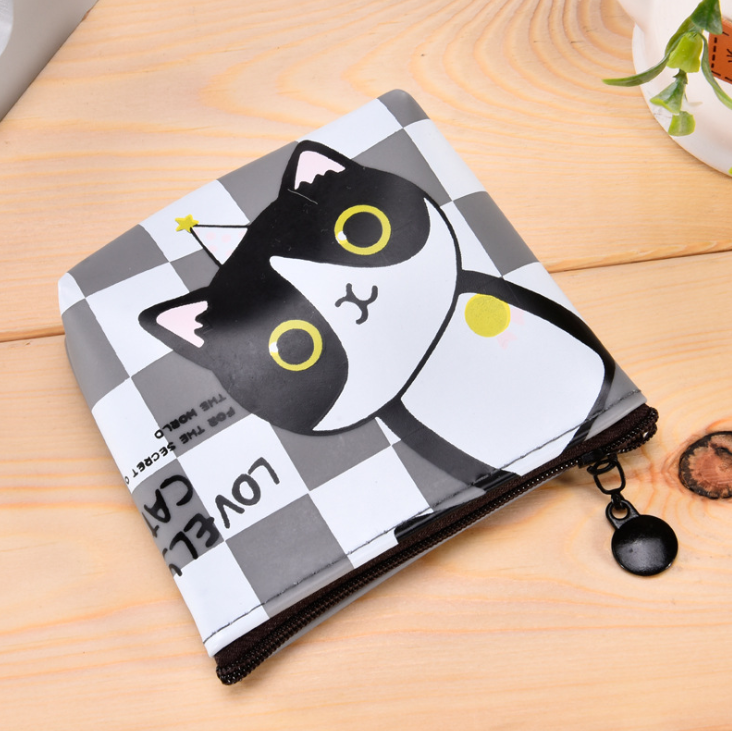 Korean Cute Cat PU Coin Purse and Key Organizer