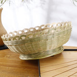 Bamboo Lotus-Shaped Fruit Basket for Home Storage