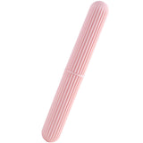 Portable Plastic Toothbrush Storage Box with Stripes