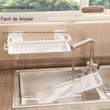 Wall-Mounted Kitchen Storage Rack with Drain Basket