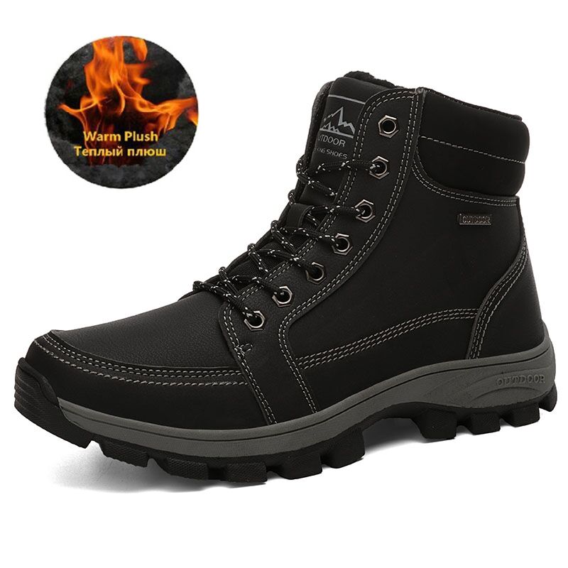 Men's High-Top Cotton Outdoor Hiking Shoes