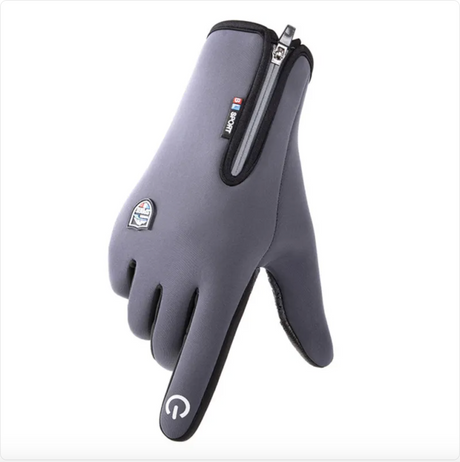 Touch Screen Leather Velvet Cycling Gloves