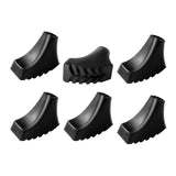 6 Pack Hiking Walking Sticks Rubber Tips Replacement Tips Protectors for Trekking Poles Fits Most Standard Hiking Trekking Walking Poles (Shoe Shape Tips)