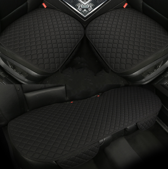 Car Seat Cushion Set, Universal Linen with Backrest