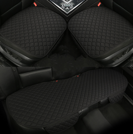 Car Seat Cushion Set, Universal Linen with Backrest