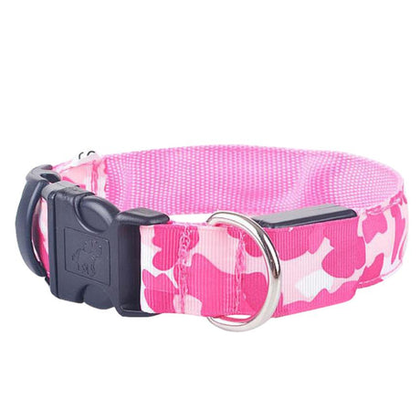 LED Glow Camouflage Dog Collar - Durable Pet Accessory