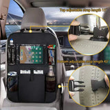 Car Seatback Organizer with Cup Holder - Travel Accessory