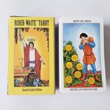 Bilingual Knight Tarot Cards in English and Spanish