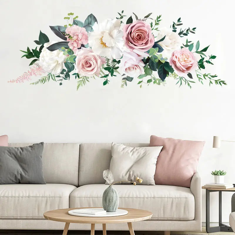 Simple Flower Wall Sticker for Natural Home Decor (1pc)