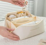 Elegant PU Cosmetic Bag - Portable Large Capacity