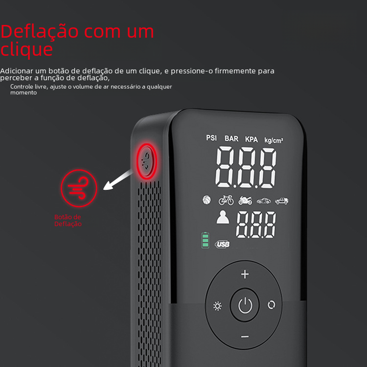 Multi-Function Mini Smart Portable Car Air Pump