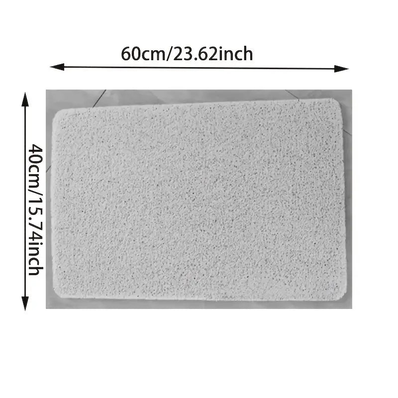 Non-Slip PVC Floor Mat for Home - Solid Color