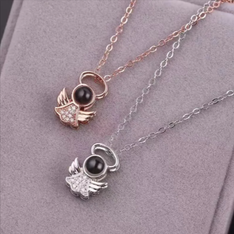 100 Languages Angel Projection Necklace