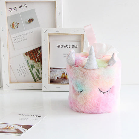 Unicorn Tissue Box Cover - Pink Plush Home Decor