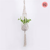 Handwoven Cotton Rope Hanging Planter Basket