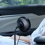 24V Car Fan with USB for Truck Cup Holder