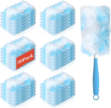 Duster Refills Compatible with Swiffer Heavy Duty Duster Refill30 Count Dusters for Swiffer Duster KitDusters for Cleaning/Car/Electronics/Furniture/Blinds/Ceiling Fan Cleaner (Only Refills)