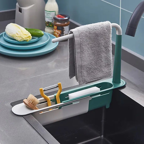 Adjustable Telescopic Sink Storage Rack and Organizer