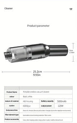 Wireless Car Vacuum Cleaner with Powerful Suction