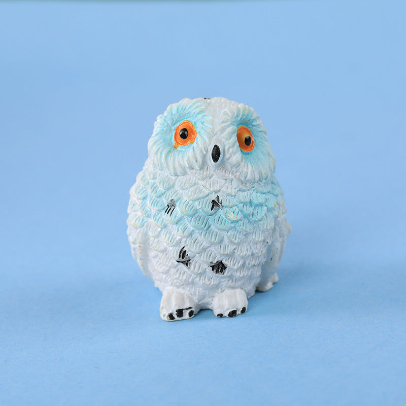 Mini Resin Owl Figurine for Fairy Garden Decor