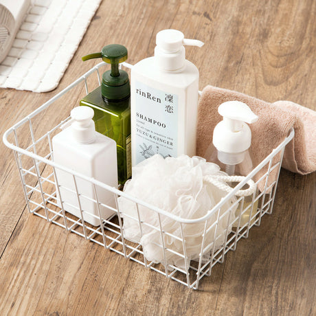 Iron Storage Basket for Kitchen and Bathroom Organization