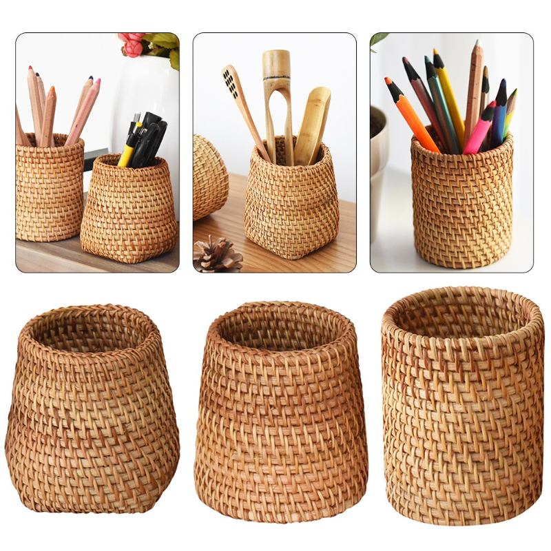 Handmade Rattan Storage Boxes for Cosmetics and Decor