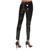 High Waist Slimming Patent Leather Skinny Pants
