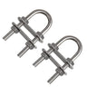 MOOKEERF 4 Pack 316 Stainless Steel U Bolts for Boat Stern Bow Eye Tie Down Heavy Duty U-Bolt for Yatch Boat Trailer Automotive (100MM 4PCS)