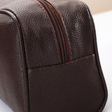 Men's Travel Cosmetic Bag - PU Leather Toiletry Organizer